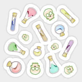 Magical or Poisonous Vials and Flasks!? Sticker